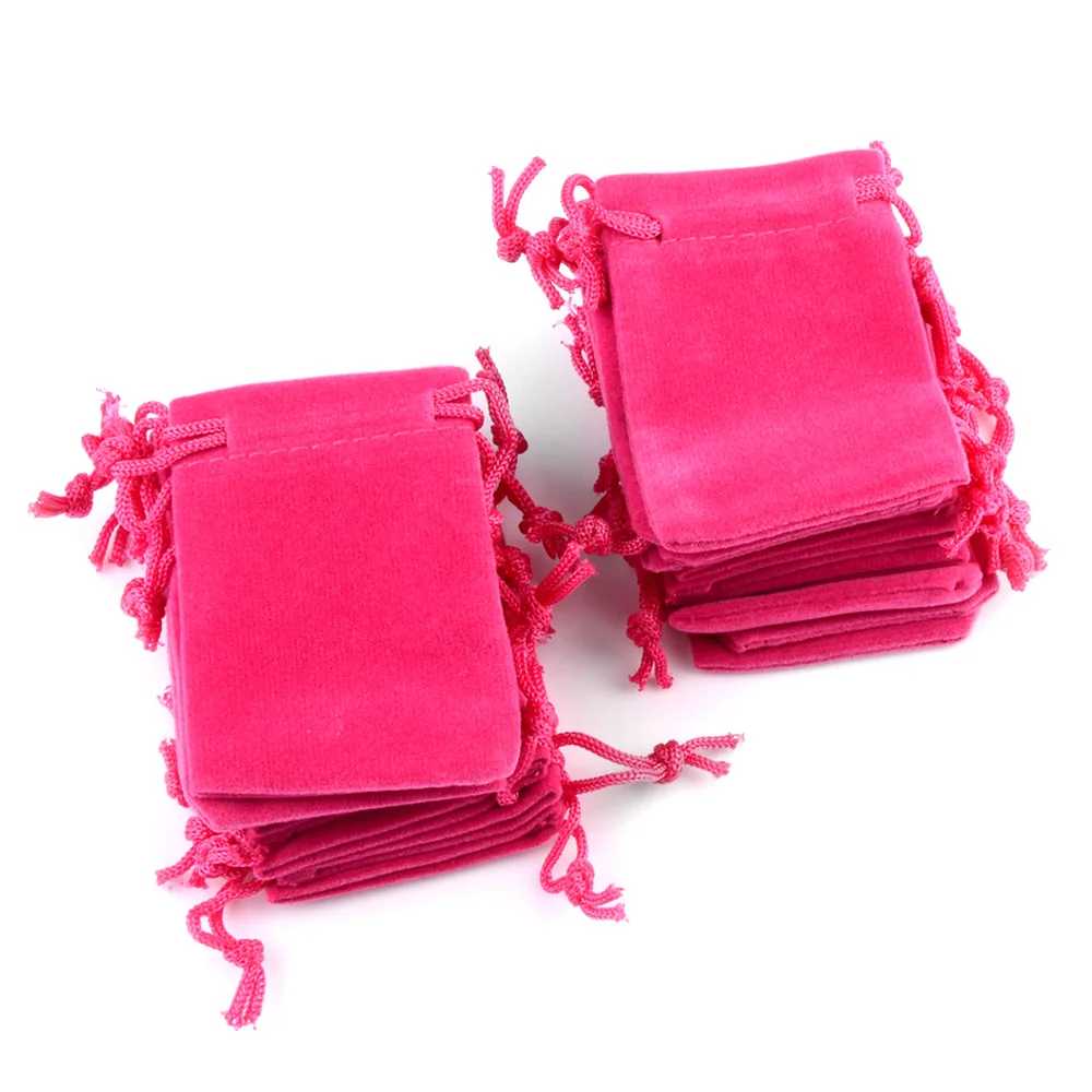 Sacos de veludo com cordão para fazer jóias, bolsas para DIY, presente de casamento, atacado, 5x7cm, 25pcs por lote