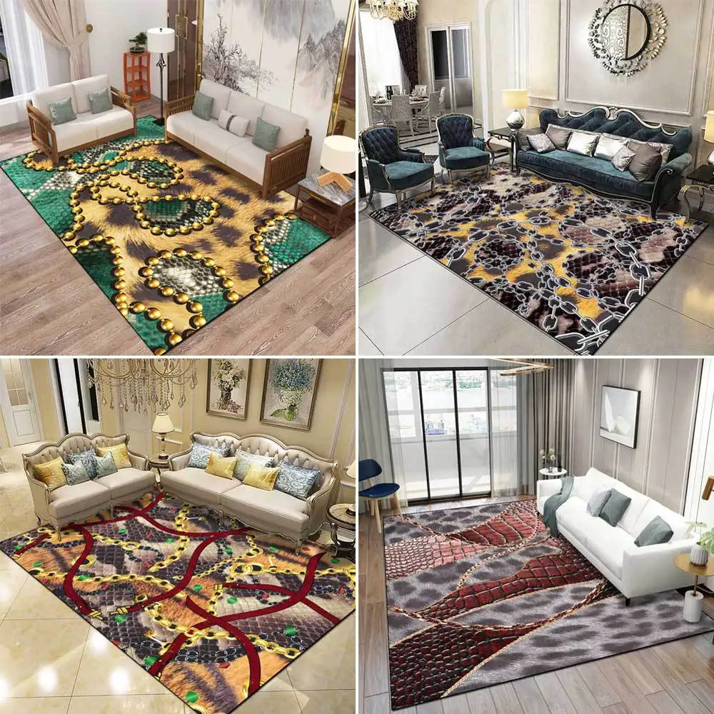 

Luxury Tiger skin 3D Printed Carpets For Living Room Bedroom Area Rug Antiskid Kids Room Crawl Floor Mat Child Gamer Area Carpet