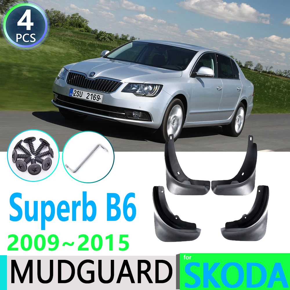 

for Skoda Superb B6 2 MK2 3T 2009~2015 2010 2011 2012 2013 2014 Fender Mudguard Mud Flaps Guard Splash Flap Car Accessories