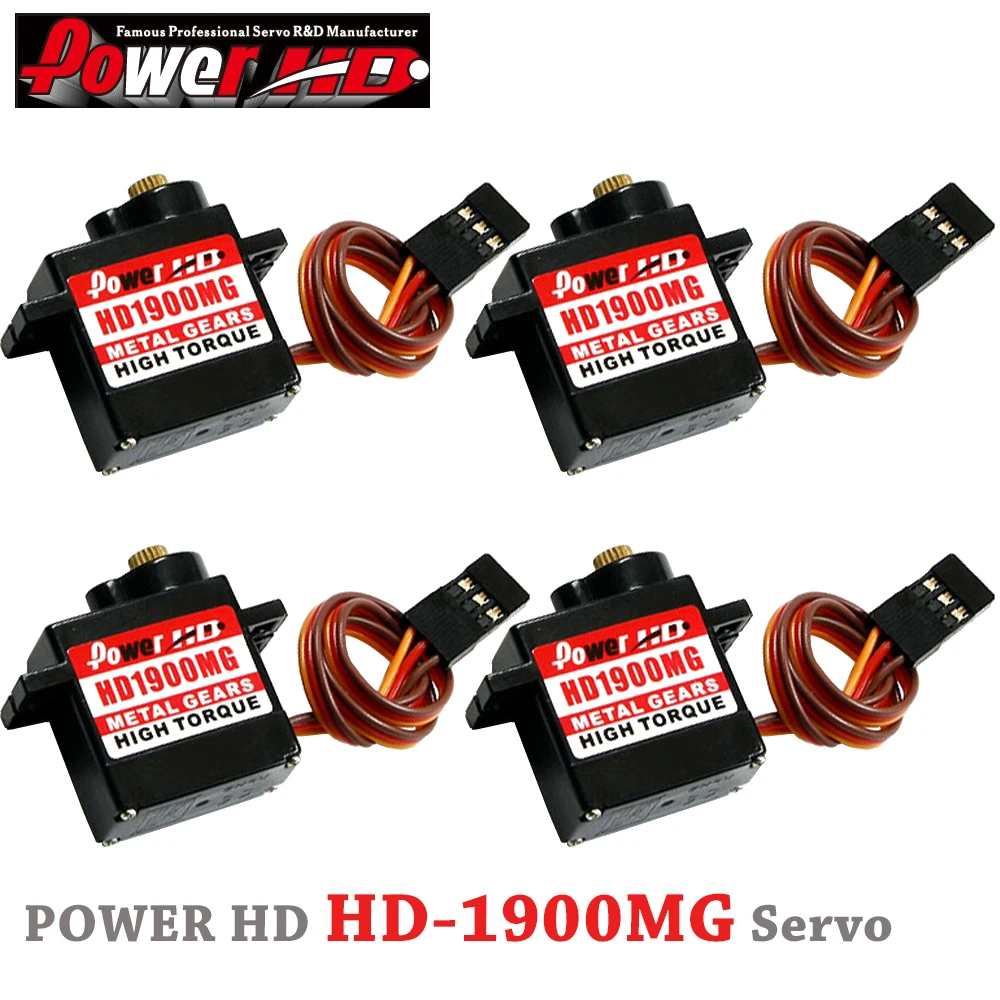 

POWER HD HD-1900MG 4.8V-6.0V 9g Metal Gear Digtal Servo For Trex 450 Helicopter EPO Fixed-wing Airplane Sail Boat Toy