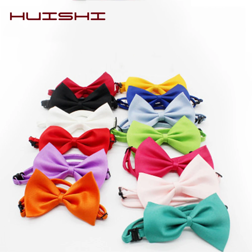 HUISHI School Boys Kid Bowtie Children Bow Wedding Plaid Dot Tie Necktie Polyester Bowtie Necktie For Party Adjustable Bow Ties