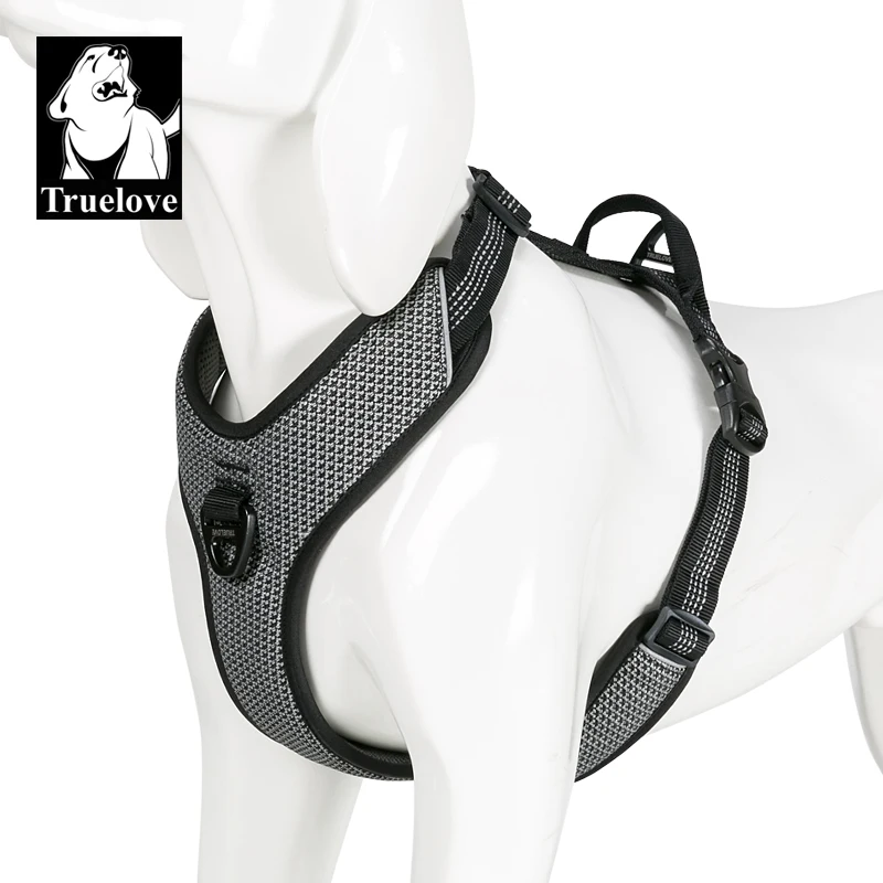 Truelove Pet Reflective Pet Dog Harness Small Medium Large Vest Adjustable with Safety Buckle D-flex Buckle Pet ProductsTLH6071