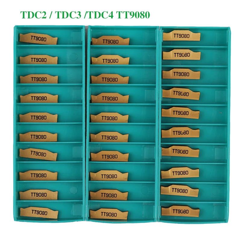 Inserts en carbure pour tour CNC, rainurage, outils de coupe rainurés pour support TTER, TDC2, TDC3, TDC4, TT9030, TT9080, 2mm, 3mm, 4mm, 10 pièces