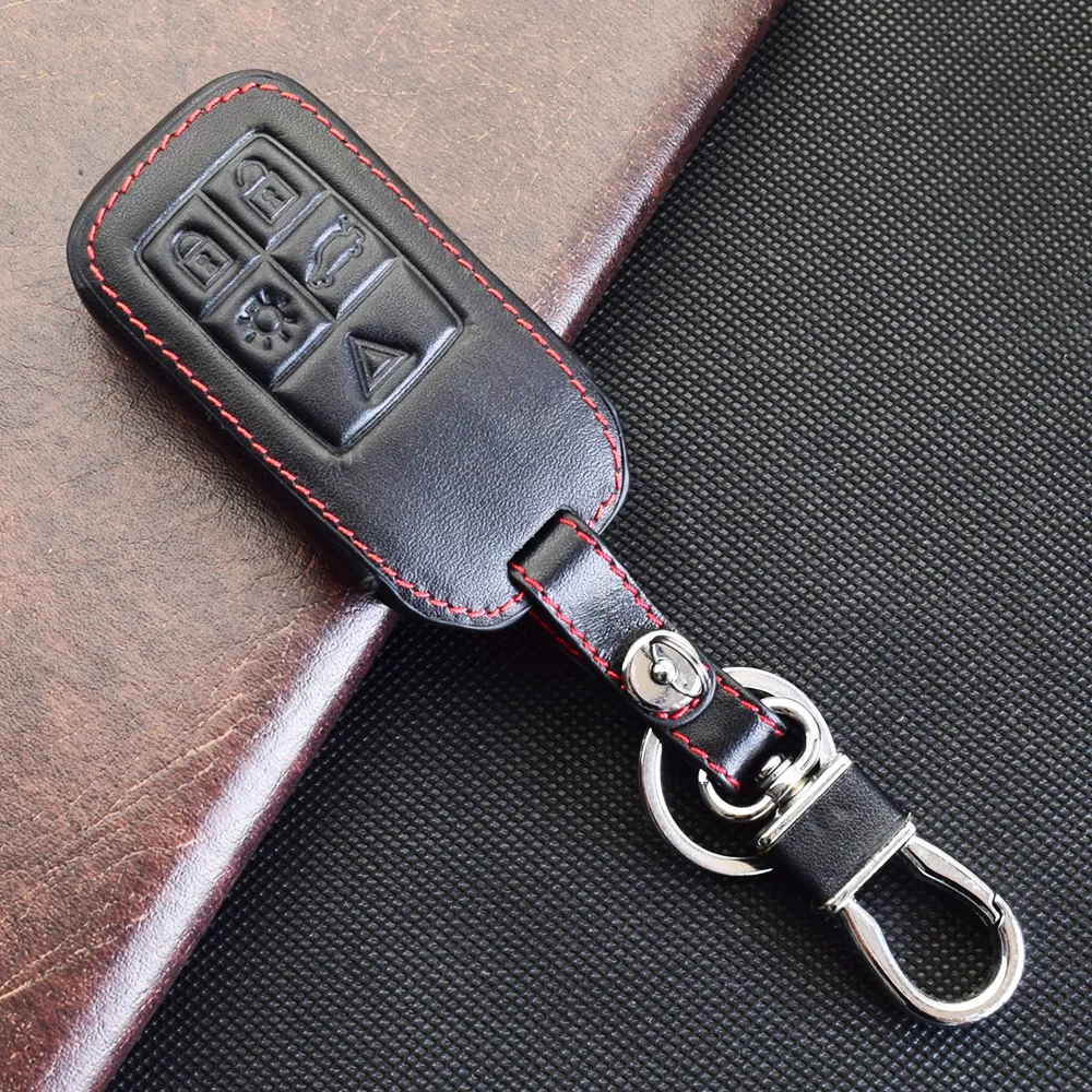 Leather Car Key Cover For Volvo XC70 XC60 V70 V60 S80 S60 V40 Keychain Holder Smart Keyless Remote Control Fobs Protector Cases