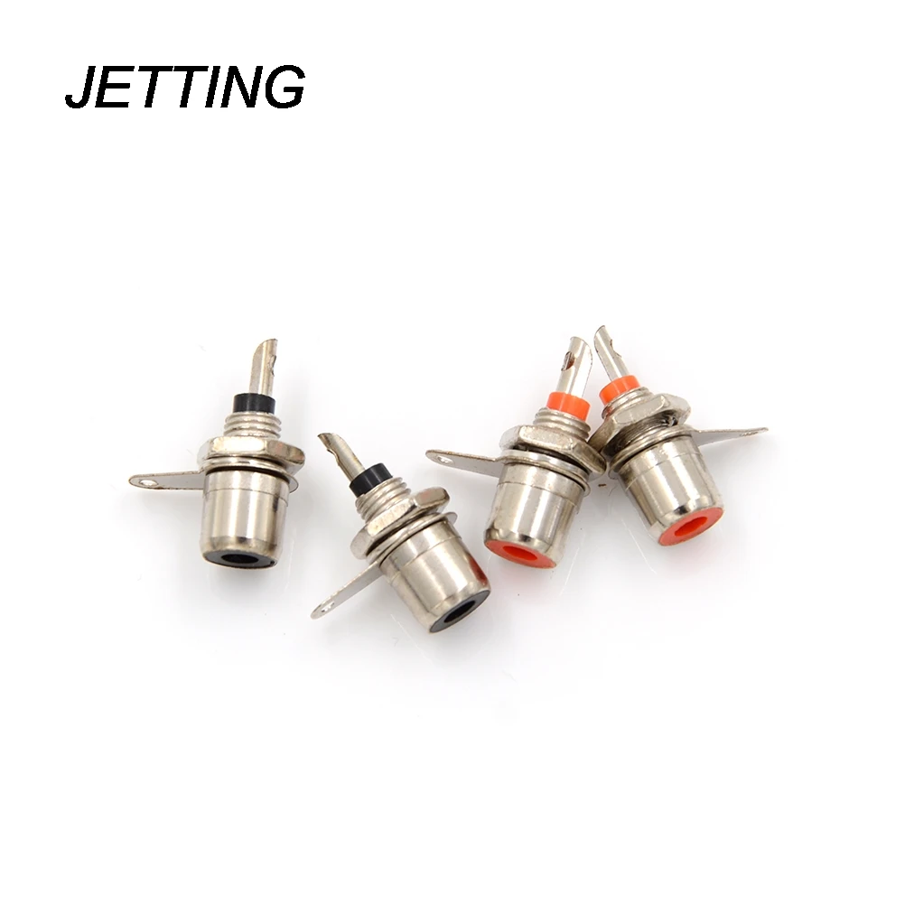 4 Stks/partij Rca Chassis Panel Mount Jack Plug Socket Connectors Professionele Audio Connectors