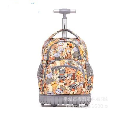 school bag wheels School Rolling backpack Bags kids travel trolley backpack 16 inch Children school wheeled backpack for girl