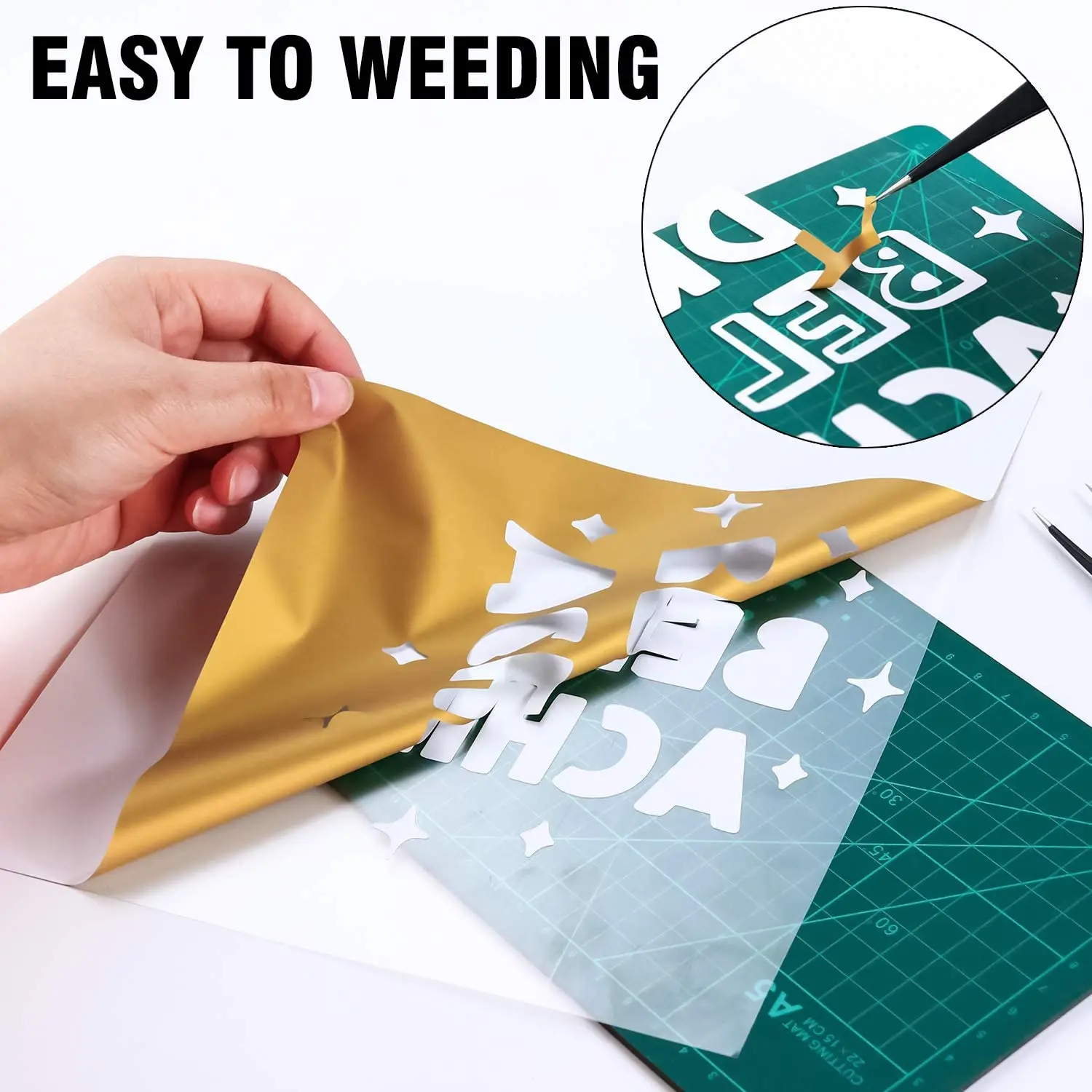 Heat Transfer Vinyl HTV Bundle: 10 Pack Gold 12\