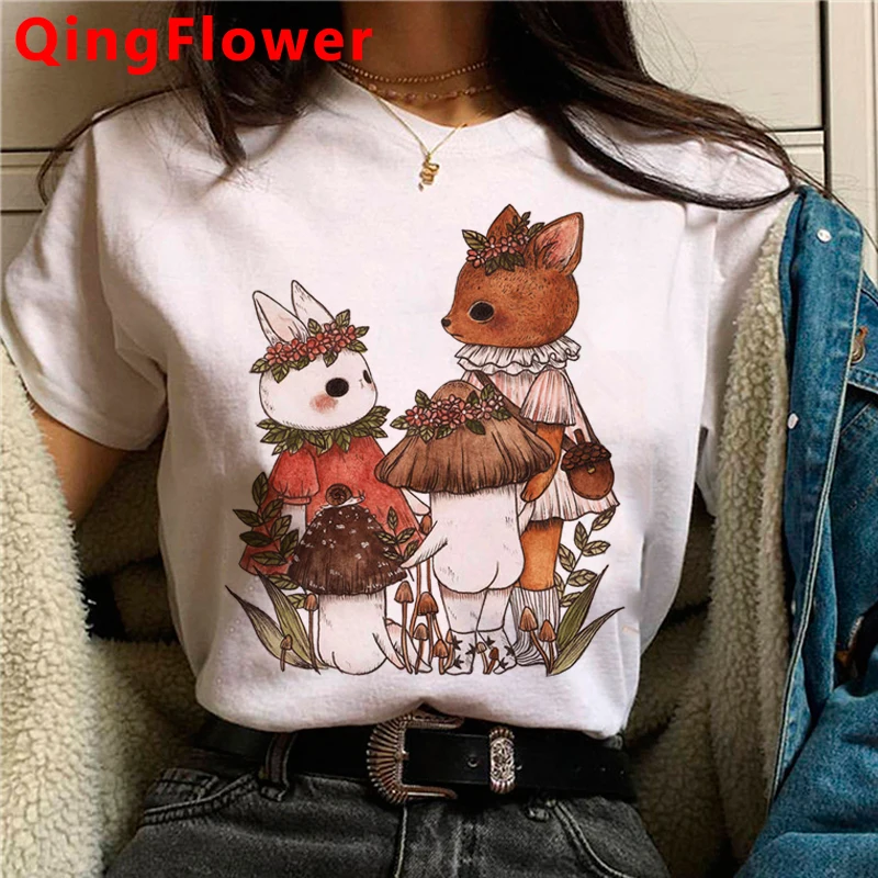 Kawaii Mushroom clothes women kawaii harajuku vintage t shirt graphic tees women streetwear