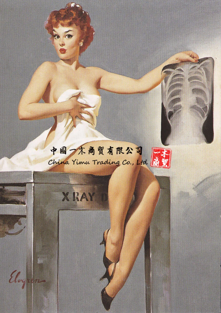 See A Doctor Vintage Stickers Retro Pinup Girl Bare Essentials Poster Decals Canvas Picture Art Movie Car Game Film