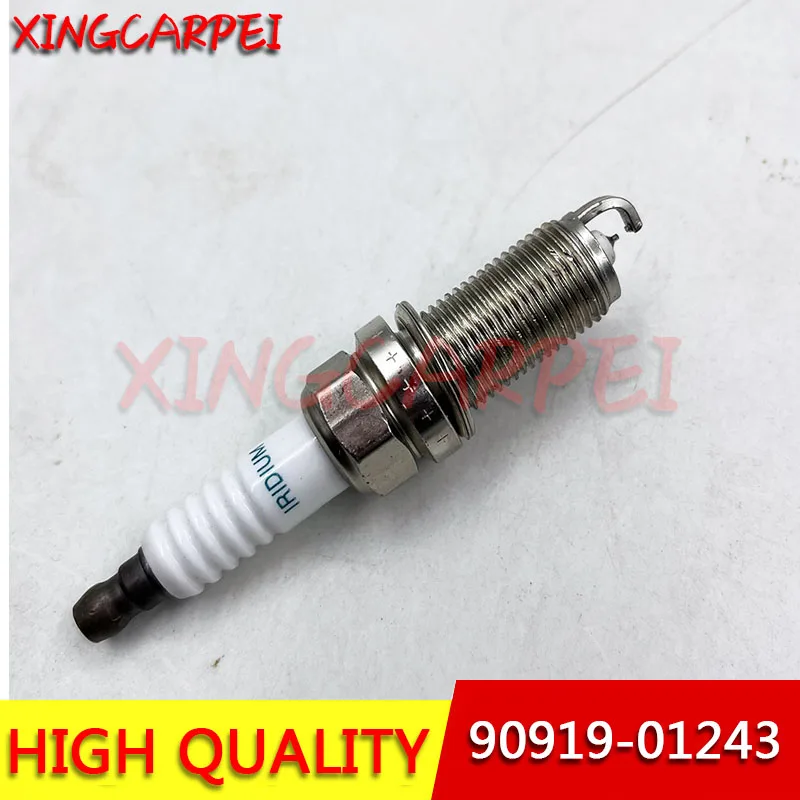 New 4pcs/lot 90919-01243 FK16HR-11 Car Iridium Spark Plug For Toyota Corolla Vitz Ractis Auris 90919 01243 FK16HR-11