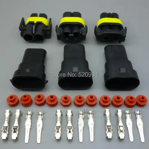 Imagen 2 del producto Shhworldsea 2 juegos 2 pines impermeable 9006 H11 9005 HB3 HB4 conector de luz antiniebla para faro enchufe Cable conector Kit de reparación