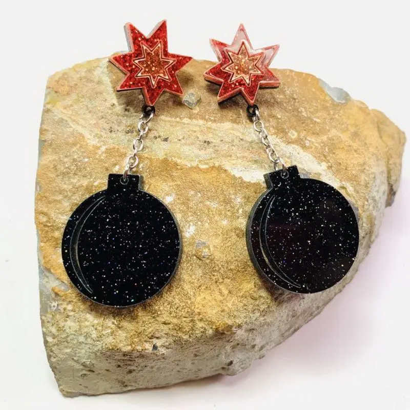 Акриловые серьги-бомба для женщин, забавные женские серьги-подвески в виде игрушек, ювелирный подарок A0NF