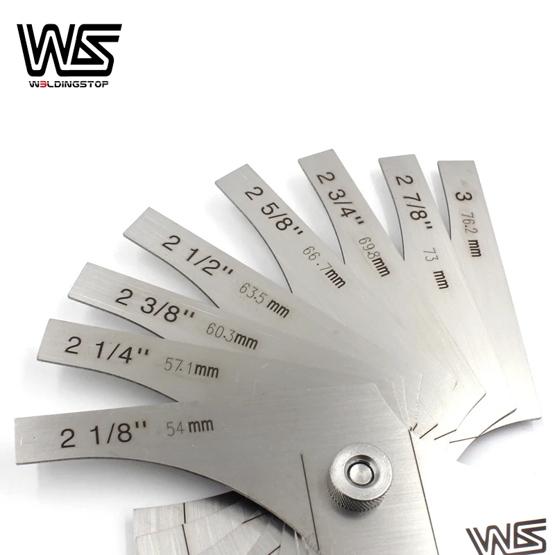 Welding Fillet Gage 8 piece set 2~1/8- 3'' / 54mm to 76.2mm inspection Gauge Measure tool