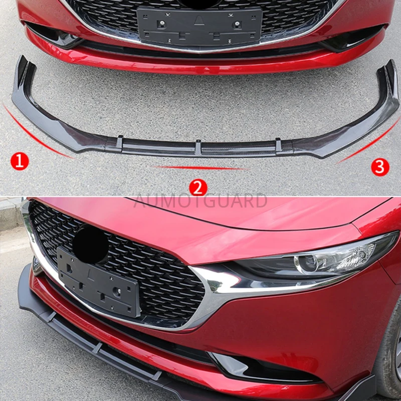 

For Mazda CX-30 2020 Front Shovel Front Bumper CX30 Front Lip Modification Accessories 3pcs