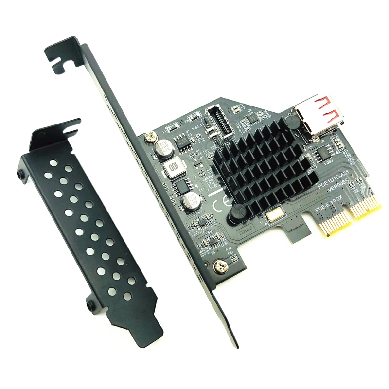 ASM3142 chip 10Gbps USB3.1 Gen 2 Type-E 20 Pin Expansion Card USB 2.0 PCI Express 3.0 X2 Adapter for Desktop PC Computer Raiser