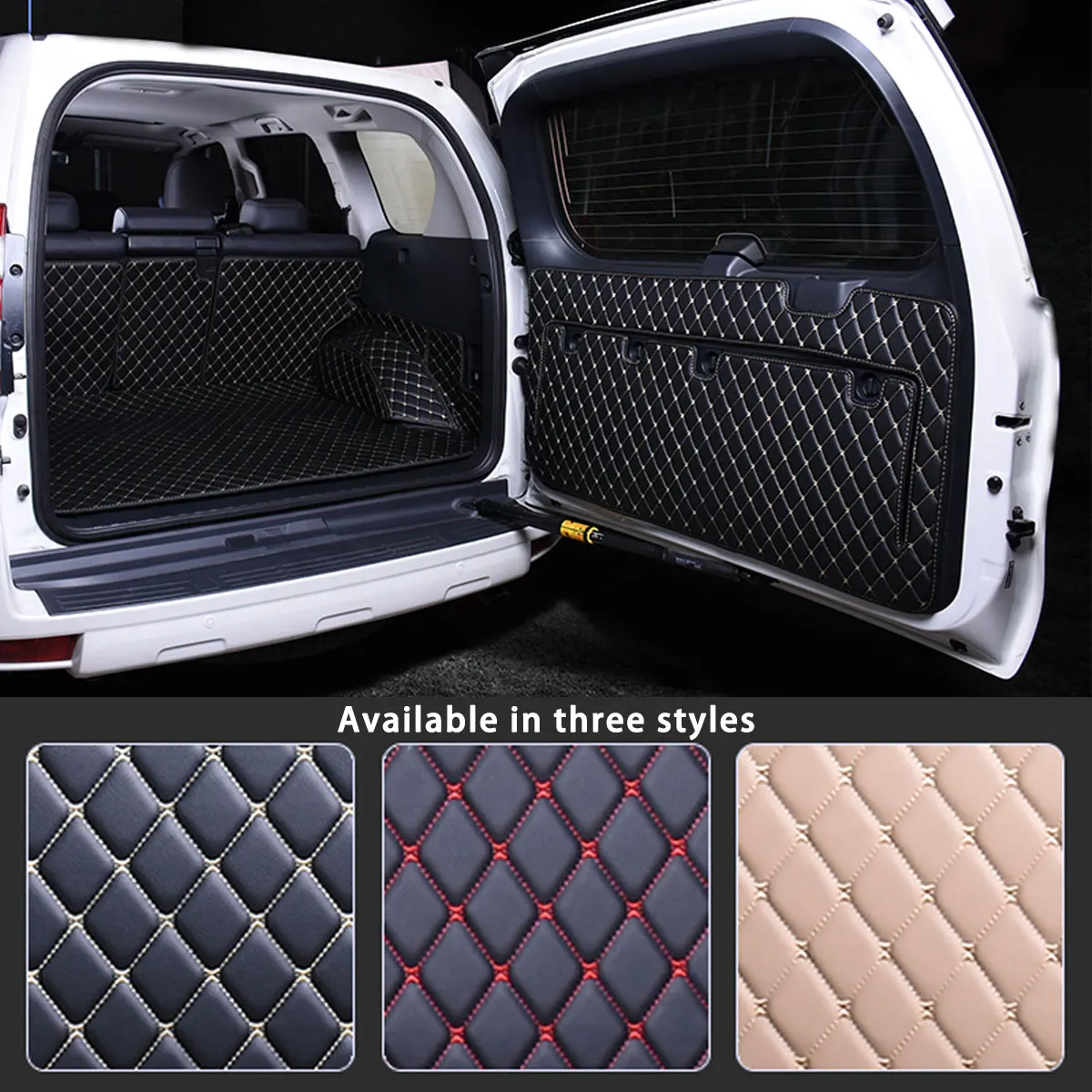 Cargo Rear Trunk Tailgate Tail Gate Door Mat Cover Mud Pad Kick Tray For Toyota Land Cruiser Prado 150 2010-2018 Floor Carpet