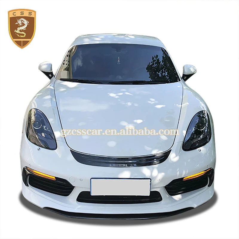 CSSCAR Unique Design Porsche 718 Boxster Modified Techart Style High Quality Carbon Fiber Body Kit Car Front Rear Diffuser Lips