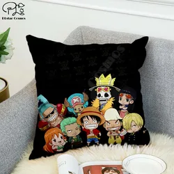 45*45cm Anime ONE PIECE Cartoon Fashion creative 3D digital printing living room sofa pillow case no pillow core toys gifts