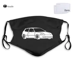 HON CIVIC EG EH EJ VX 5th Gen Turbo VTEC Mugen JDM Face Mask Filter Pocket Cloth Reusable Washable