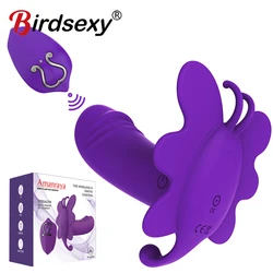 Wearable Female Vibrators Dildo Sex Toys For Women Panties Wireless Remote Control Butterfly Vibrator For Women Adult Orgasm