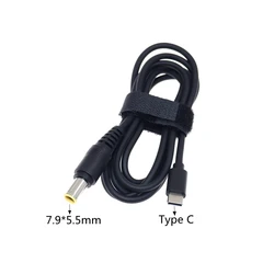 USB Type C to 7.9*5.5mm Male Plug Converter Power Adapter Charging Cable Cord for Lenovo Thinkpad X60 T60 T61 X200 X201 X220X230