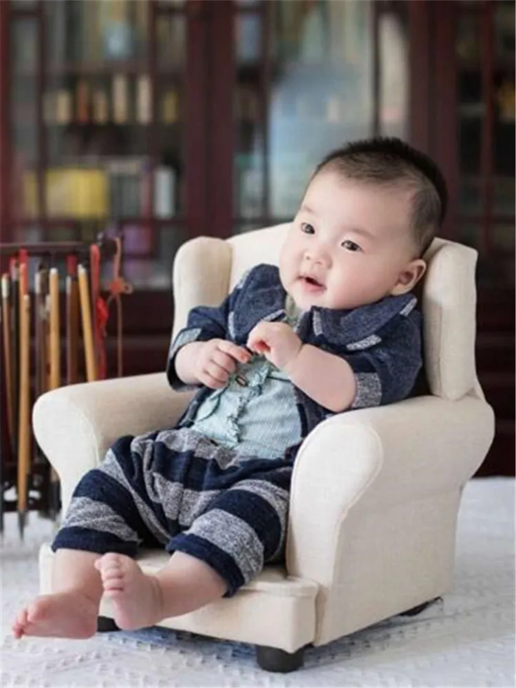 Solid wood sofa baby photography sofa chair photo shoot assisted studio props new updated version