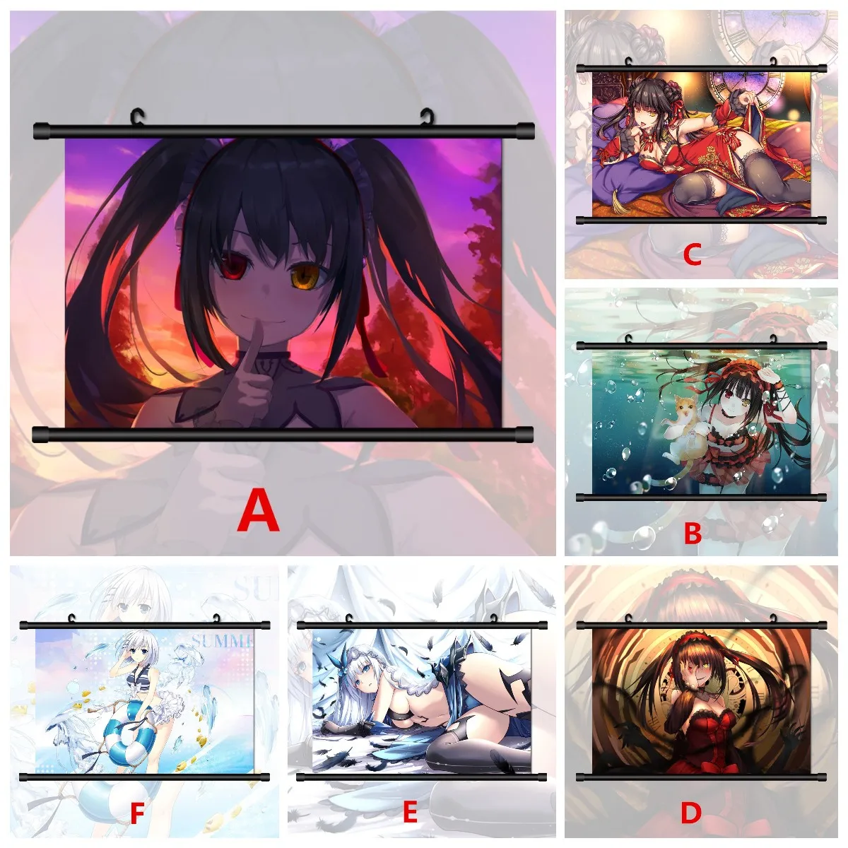 Аниме постер Date A постер в реальном времени токисаки Куруми тобичи оригами Картина на холсте настенное искусство картина украшение для дома