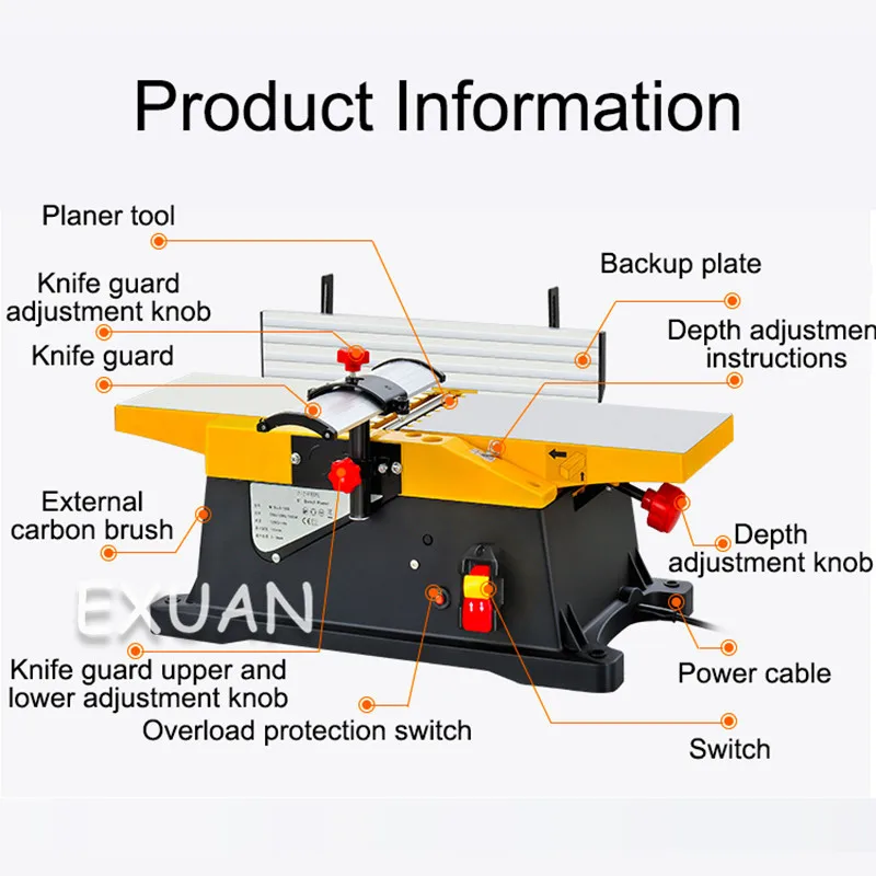 Woodworking multi-function electric planer desktop woodworking electric planer household electric tools small electric planer