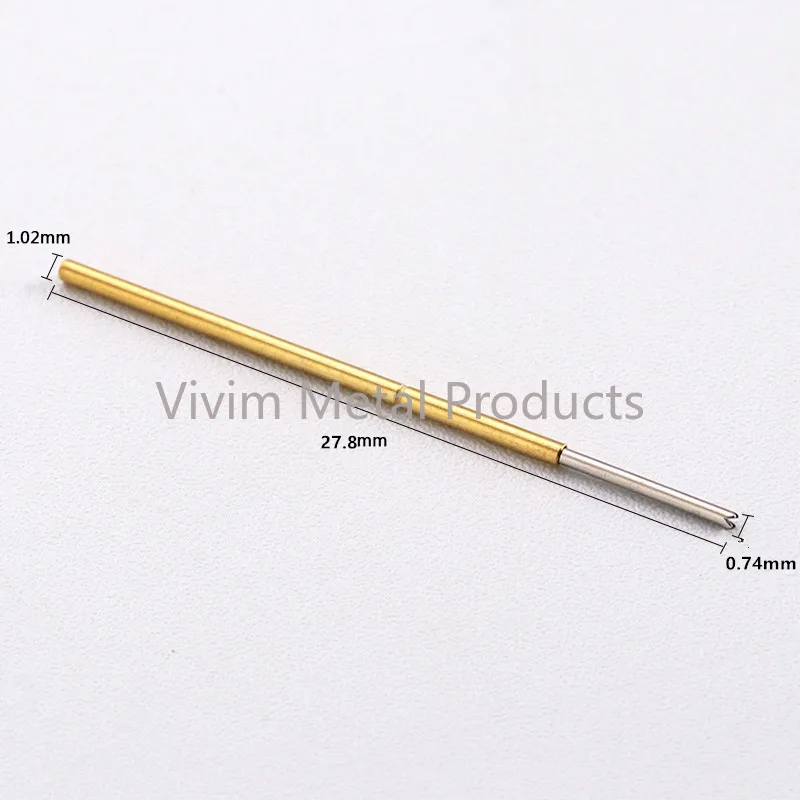 100 Pieces/ Pack PM75-Q1 Straight Round Head Test Probe Length 27.8mm Needle 1.02mm Spring Thimble Home New Probe