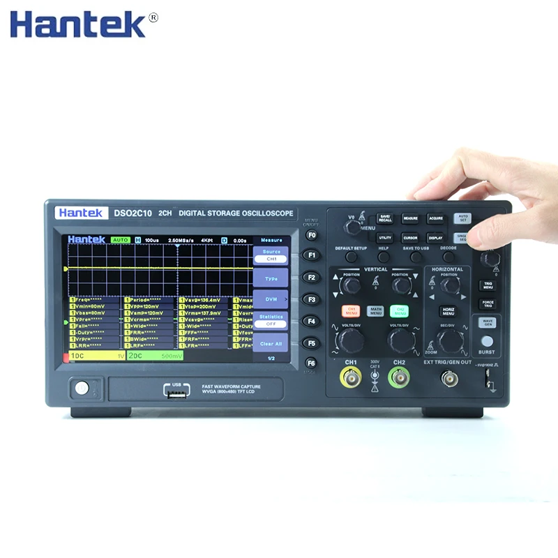 Hantek Digital Osciiloscope DSO2C10 2C15 2D10 2D15 2 Channels 100Mhz/150Mhz Storage Osciloscopio 1GSa/s Sample Rate