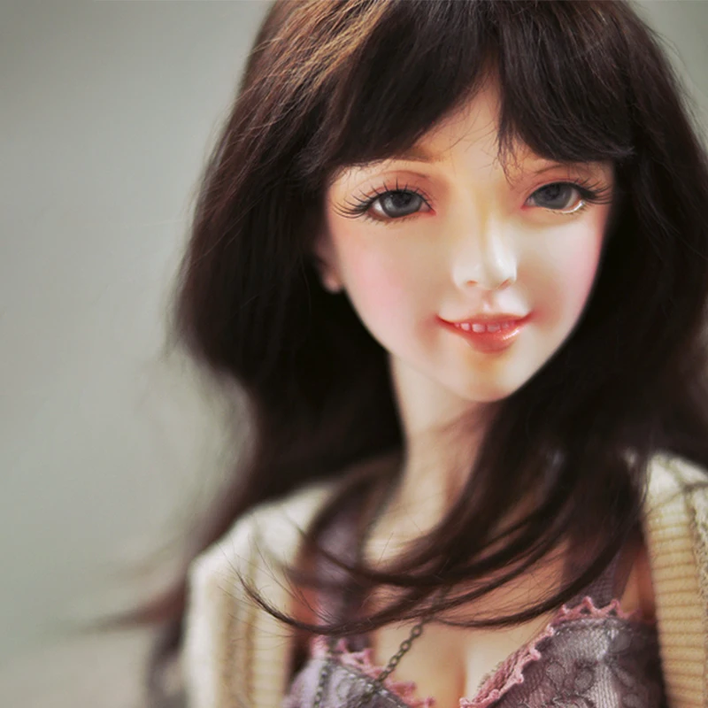 New Smiling Girl Birthday gift 60cm1/3 BJD SD doll Smiley resin movable ball joint elf ear spot makeup