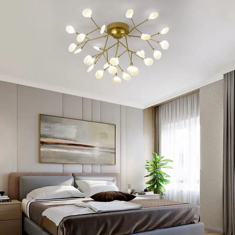 Flush Mount Lampadario di Lasciare Lampadario Lampada a Soffitto Cucina Ad Isola Ramo di Un Albero Lampadario Metà Del Secolo Della Decorazione