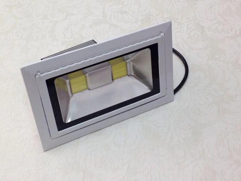 LED Downlights 50W COB Rectangular Recessed Ceiling Down Light 130-140lm/w Rotatable Adjustable Downlight Indoor Lighting