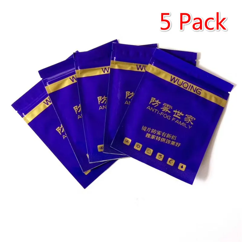 5Pcs/set Reusable Anti-Fog Wipes Glasses Pre-moistened Antifog Lens Cloth Defogger Eyeglass Wipe Prevent Fogging for Glasses