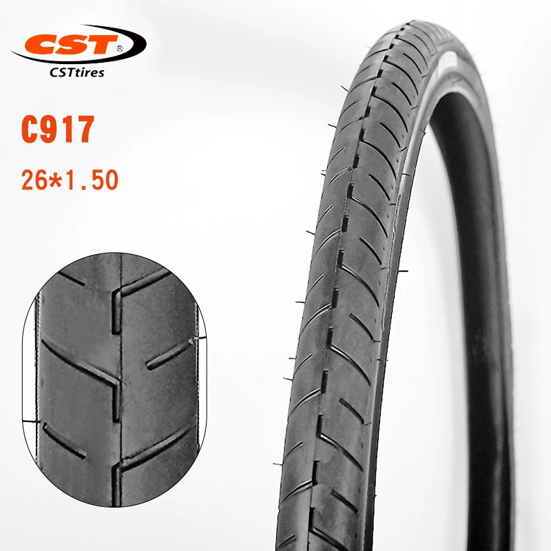 

CST Mountain Bike tires C-917 26 inch 26*1.5 Wear Resistant 38-559 40-60PSI Bicycle Tyre ± 720g