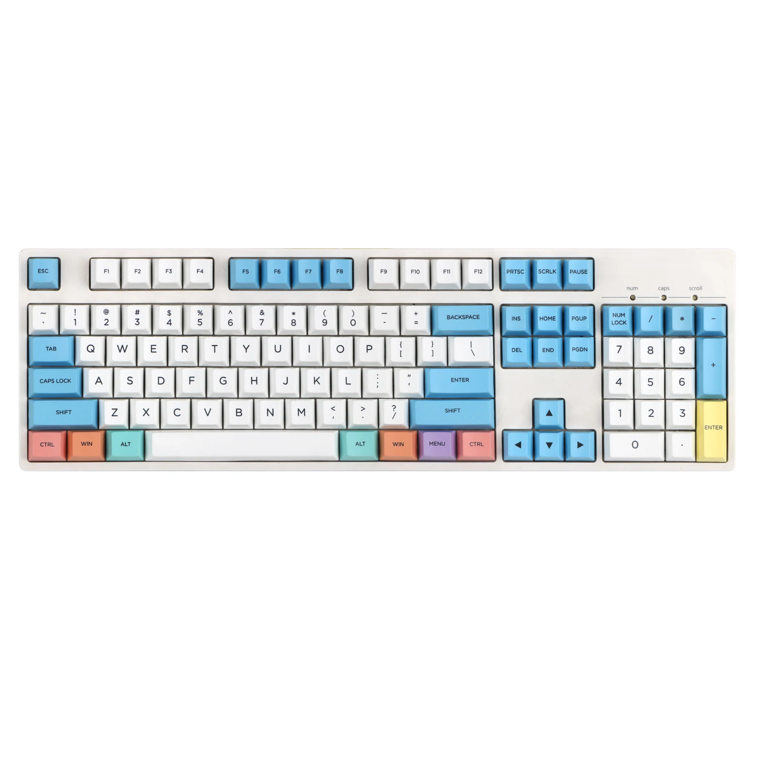 

104Keys Cherry Profile Dye Sublimation Thick PBT Chalk Keyset Keycap For Cherry MX Switches Mechanical Keyboard