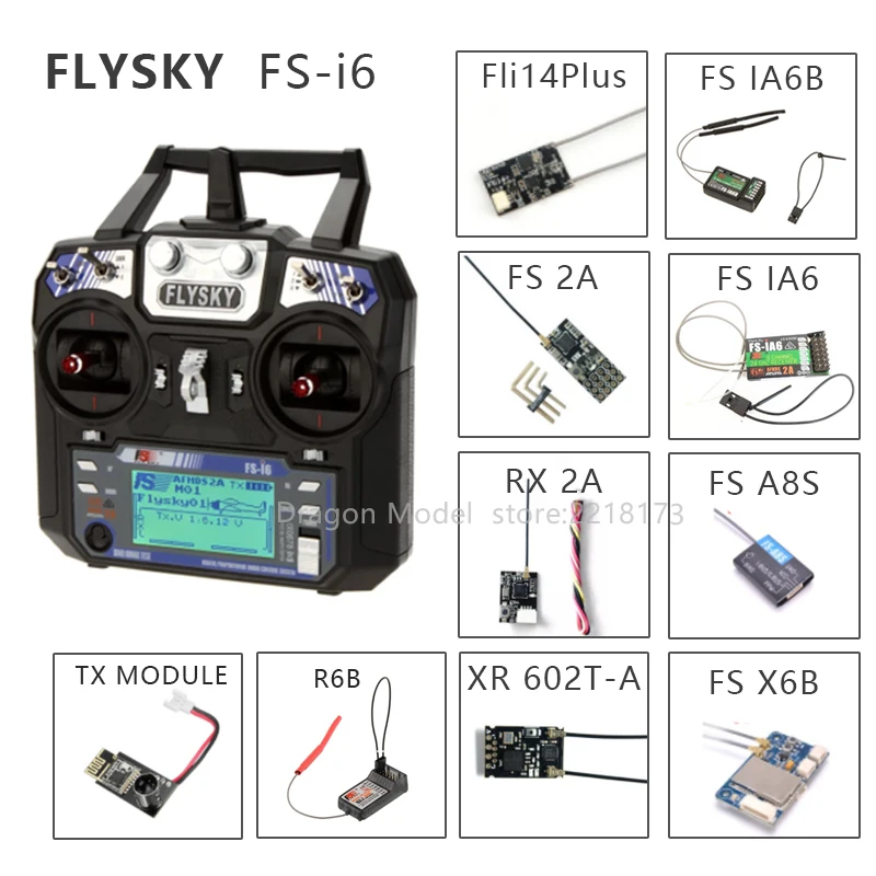 Flysky FS-i6 FS I6 2.4G 6ch RC Transmitter Controller FS-iA6 / FS-iA6B Receiver for RC Quadcopter DIY Drone