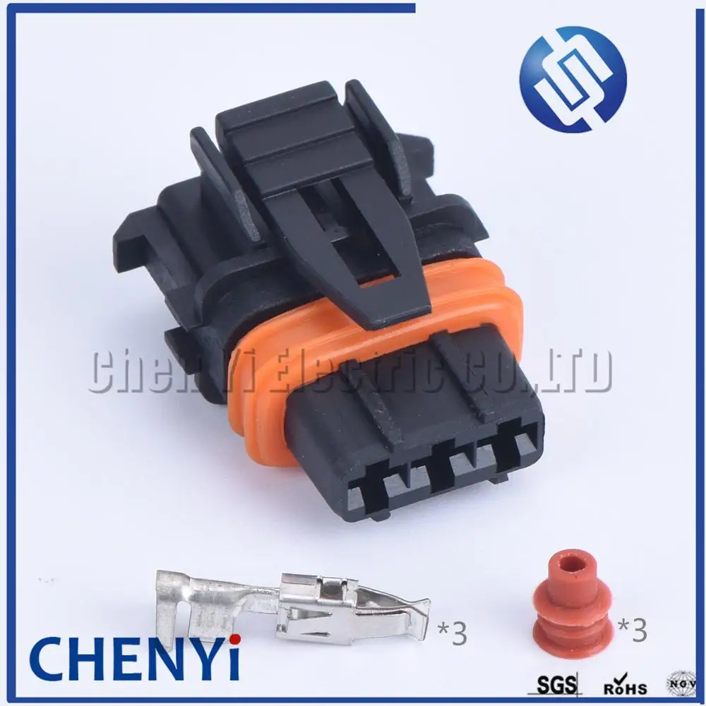 1 set 3 Pin 368161-1 Automotive Diesel Fuel Common Rail Injector Plug Throttle Position Sensor TPS Connector 1928404074