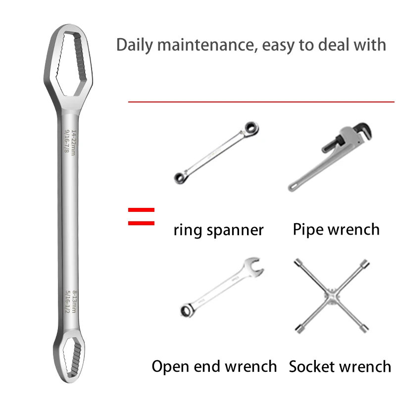 OUDISI Hai Đầu Cờ Lê Đa Năng Ratchet Cờ Lê Bộ Khóa Vít Các Loại Hạt Cờ Lê Sửa Chữa Hai Đầu Tự Thắt Chặt dụng Cụ Cầm Tay