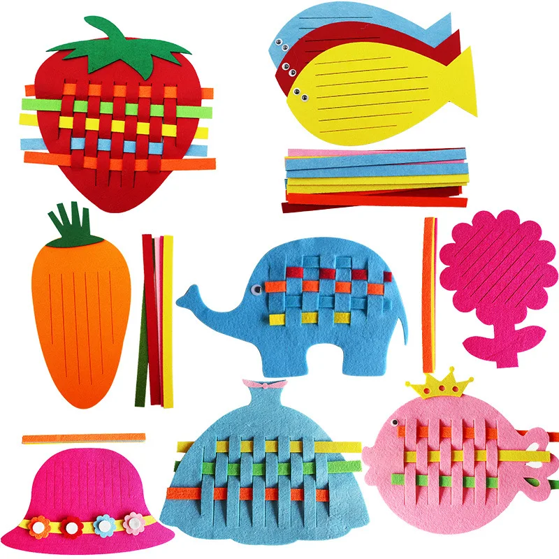 1 Set Feltro di Lana Fatti A Mano Animale Owls Elf Kit per I Bambini di Formazione Del Cervello Genitore-bambino Giocattoli Interattivi Feltro di