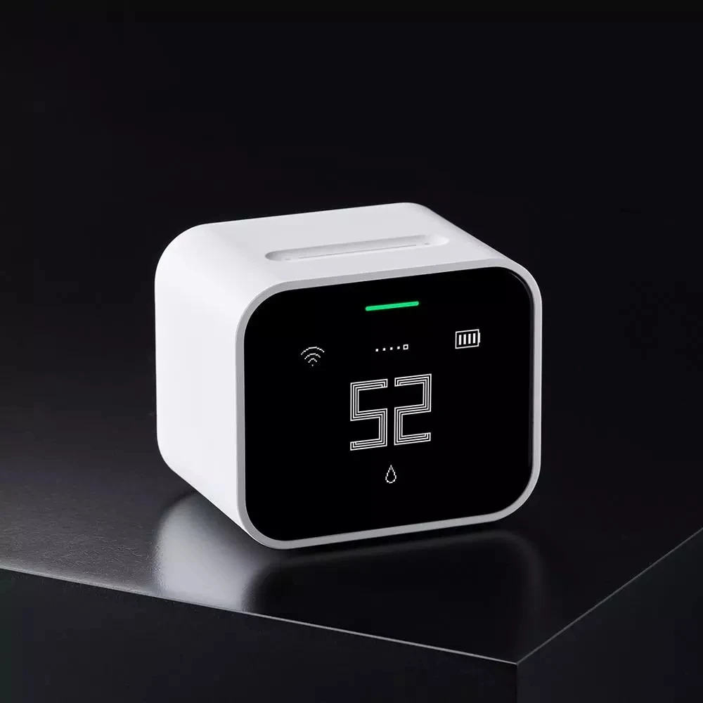 Qingping-Detector de aire Lite CO2, PM2.5, PM10, Monitor de temperatura y humedad, pantalla táctil, funciona con la aplicación Mihome Apple