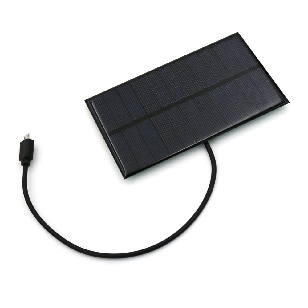 Ładowarka solarna 1.65W 5.5V wyjście USB Micro Android Micro USB port 5V 300mA regulatory ładowania Panel słoneczny