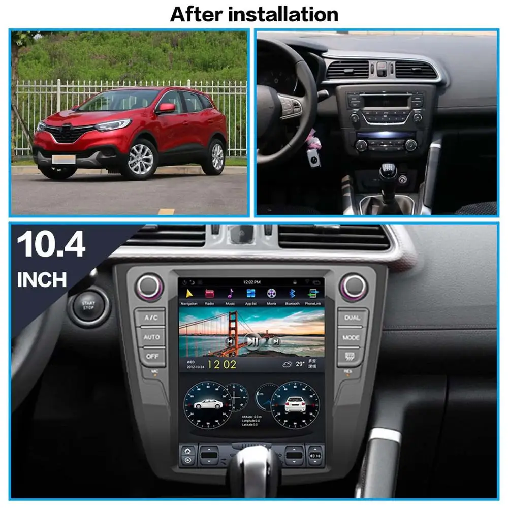 Android For Renault Koleos 2016 2017 Tesla Vertical Screen Car DVD Radio Tape Recorder Multimedia Stereo Player GPS Navigation