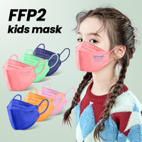 CE 0370 mask ffp2 children Mascarillas Kids KN95 Face Mask Protective Breathable Reusable Boys Girls 4 ply Mask fp2 niños