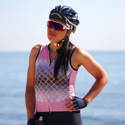 Hot Women's Sleeveless Vest Cycling Jersey For Summer Go Pro Team Bicycle Light Fabric Tops Sin Mangas Breathability Maillot