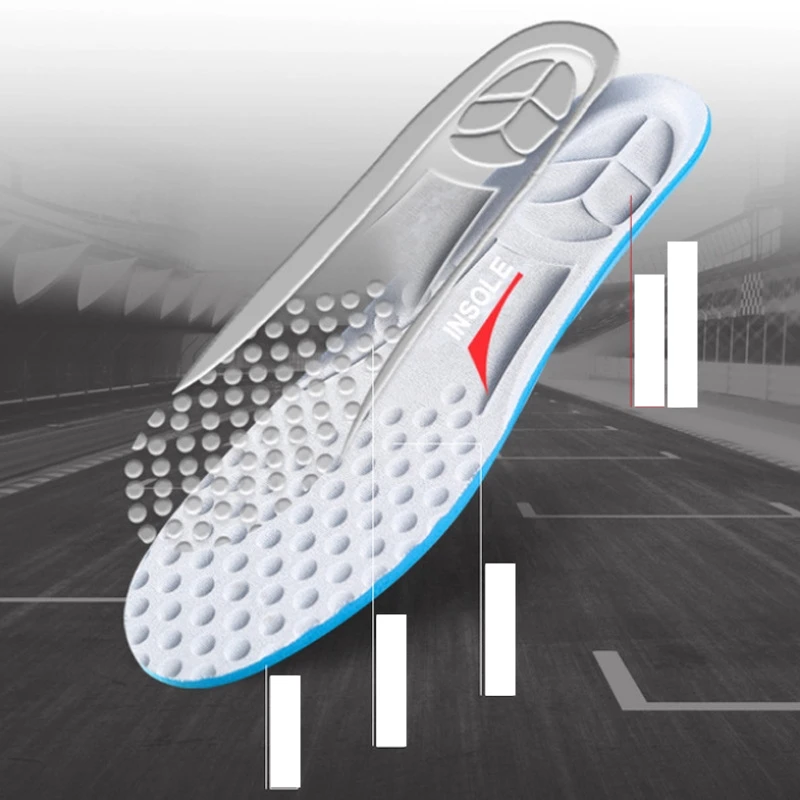 Unisex Sport Deodorant Insoles Orthotic Arch Support Pad Running Shock Absorption Free Tailoring Insole