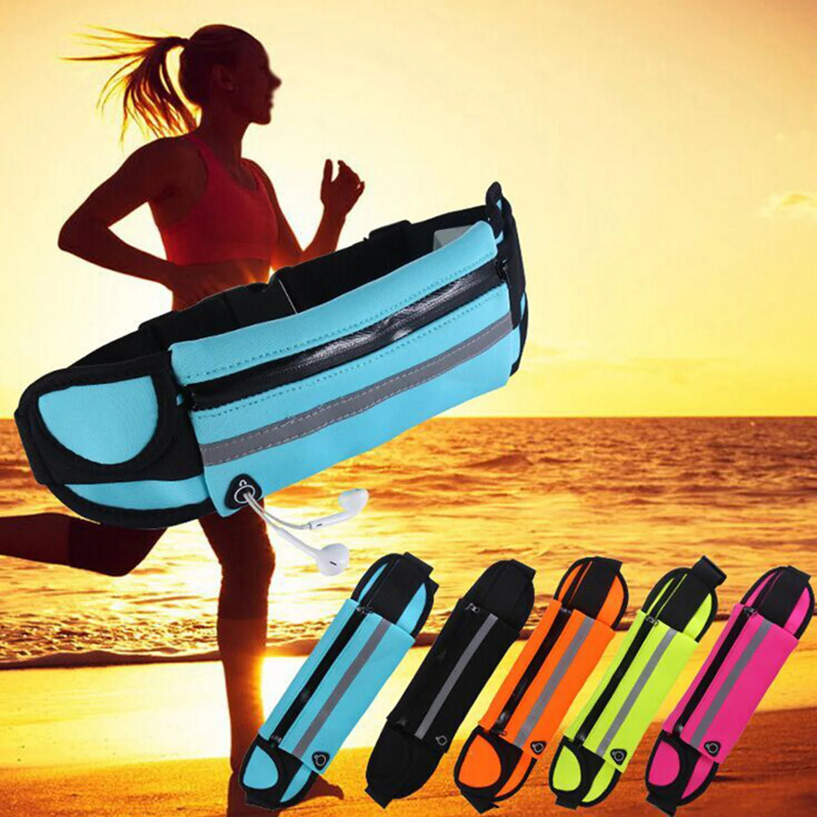 Waist Bag Belt Bag Running Waist Bag Sports Portable Gym Bag Hold Water Cycling Phone bag Waterproof Women running belt