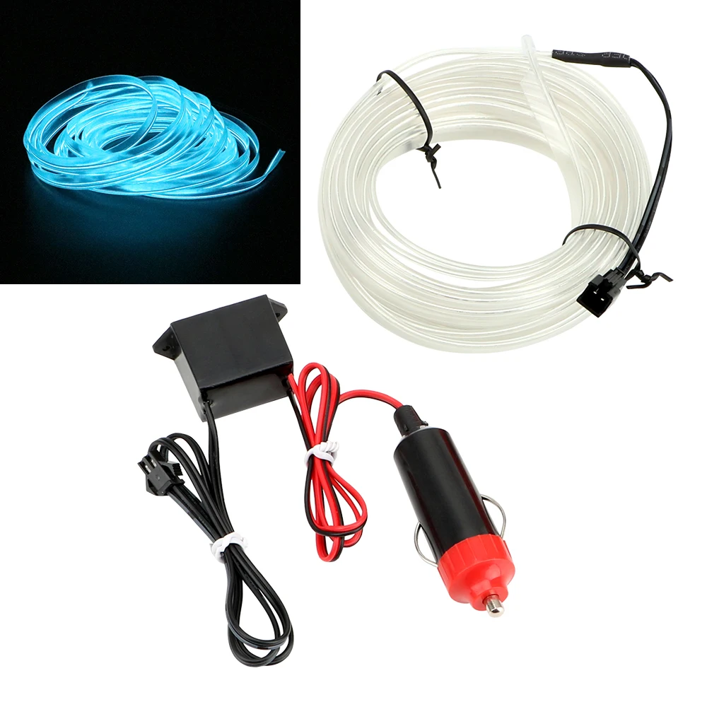 Decorative Lamp Interior Decoration Light Strips Auto Lamps Flexible Neon EL Wire 5m Car styling Car 12V LED Cold lights