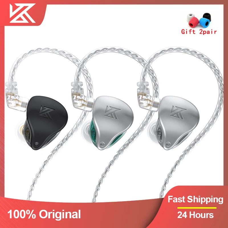 

KZ AST Earphones 24 BA Units HIFI Bass In Ear Monitor balanced armature Noise Cancelling Earbuds Sport For ZSX ZAX ASX ZS10PRO