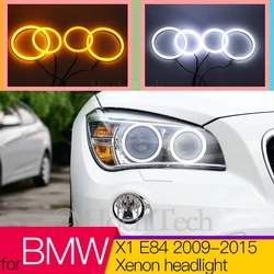 Switchback Cotton Light LED Angel Eye Dual Color For BMW X1 E84 2009 2010 2011 2012 2013 2014 2015 Xenon Headlight